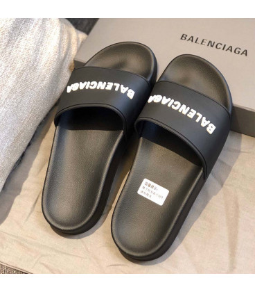 Black Balenciaga Slides