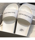 White Balenciaga Slides