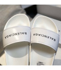 White Balenciaga Slides