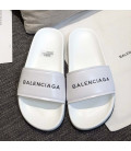 White Balenciaga Slides