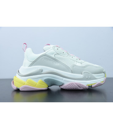 White & Pink Balenciaga Triple S Replica