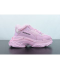 All Pink Triple S Balenciaga Fake Fur