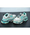 Balencaiga Triple S White Grey Turquoise