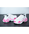 Pink WHITE Pink Logo Balenciaga TRIPLE S