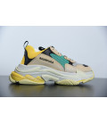 Beige Green Yellow Triple S Balenciaga Curry