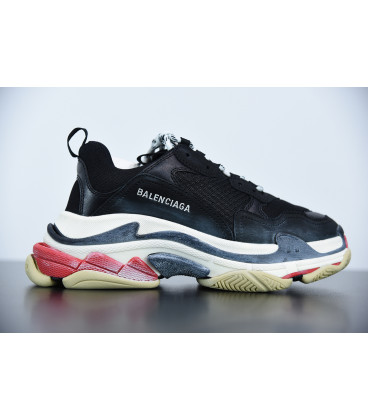 Balenciaga Triple S Black White Red