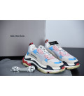 White Blue Pink Balenciaga Triple S