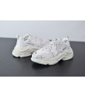 Triple S Trainers All White Allover Logo