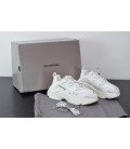 Triple S Trainers All White Allover Logo