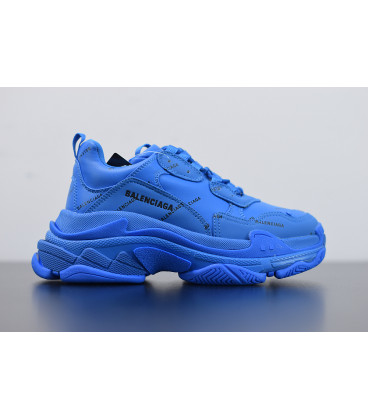 All Blue All logo Triple S Balenciaga