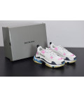 White Pink Blue Balenciaga Triple S Replica