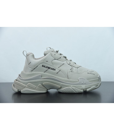 Balenciaga Triple S Beige All Over Logo