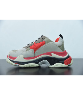 Light Grey Red Balenciaga Triple S