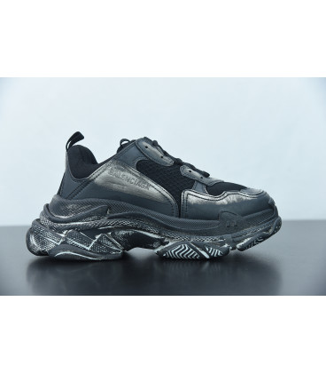 Black Grey Balenciaga Triple S Replica