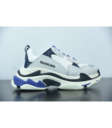 Black Blue White Balenciaga Triple S