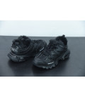 ALL BLACK Fake Fur Track Trainer