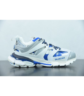 White & Blue Balenciaga Track 3.0